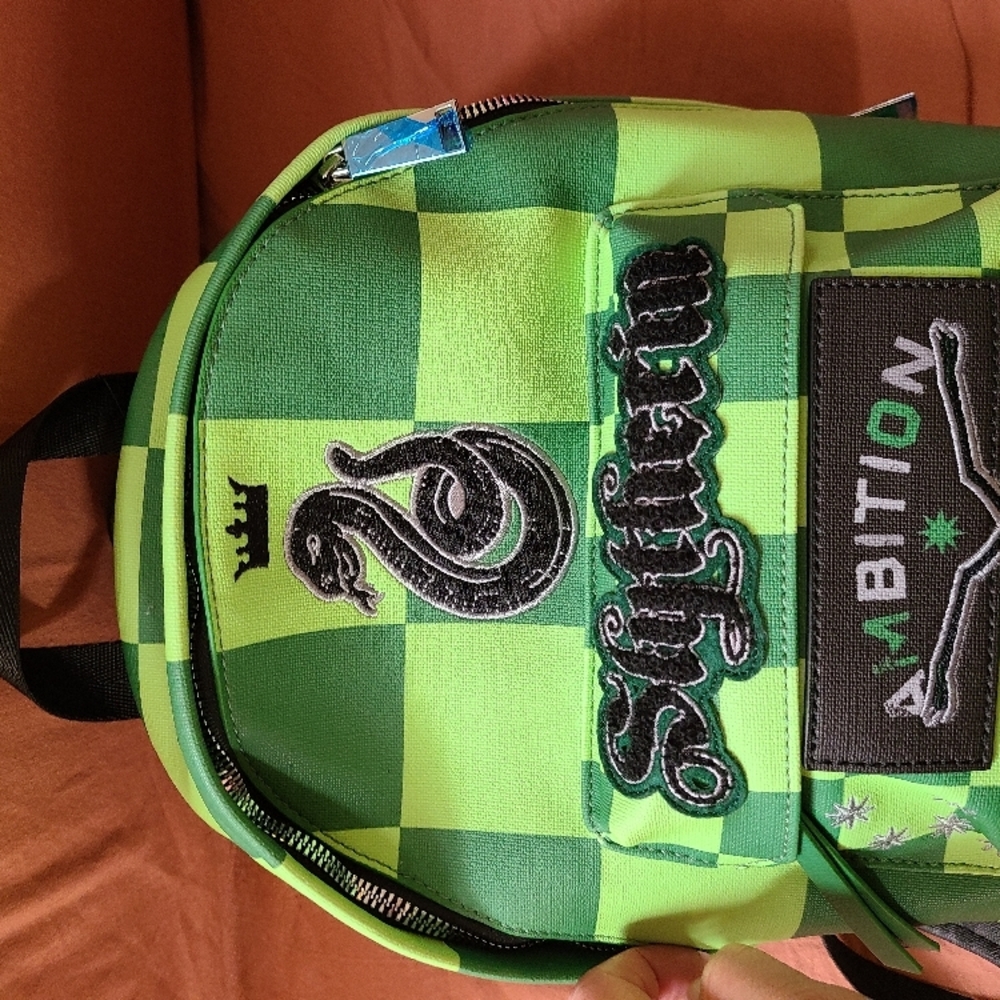 Slytherin Green Checkered Mini Backpack Fred Segal Nwt Harry Potter